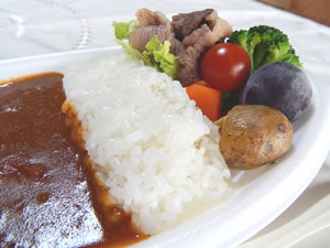 千屋牛しゃぶピオーネダムカレー写真